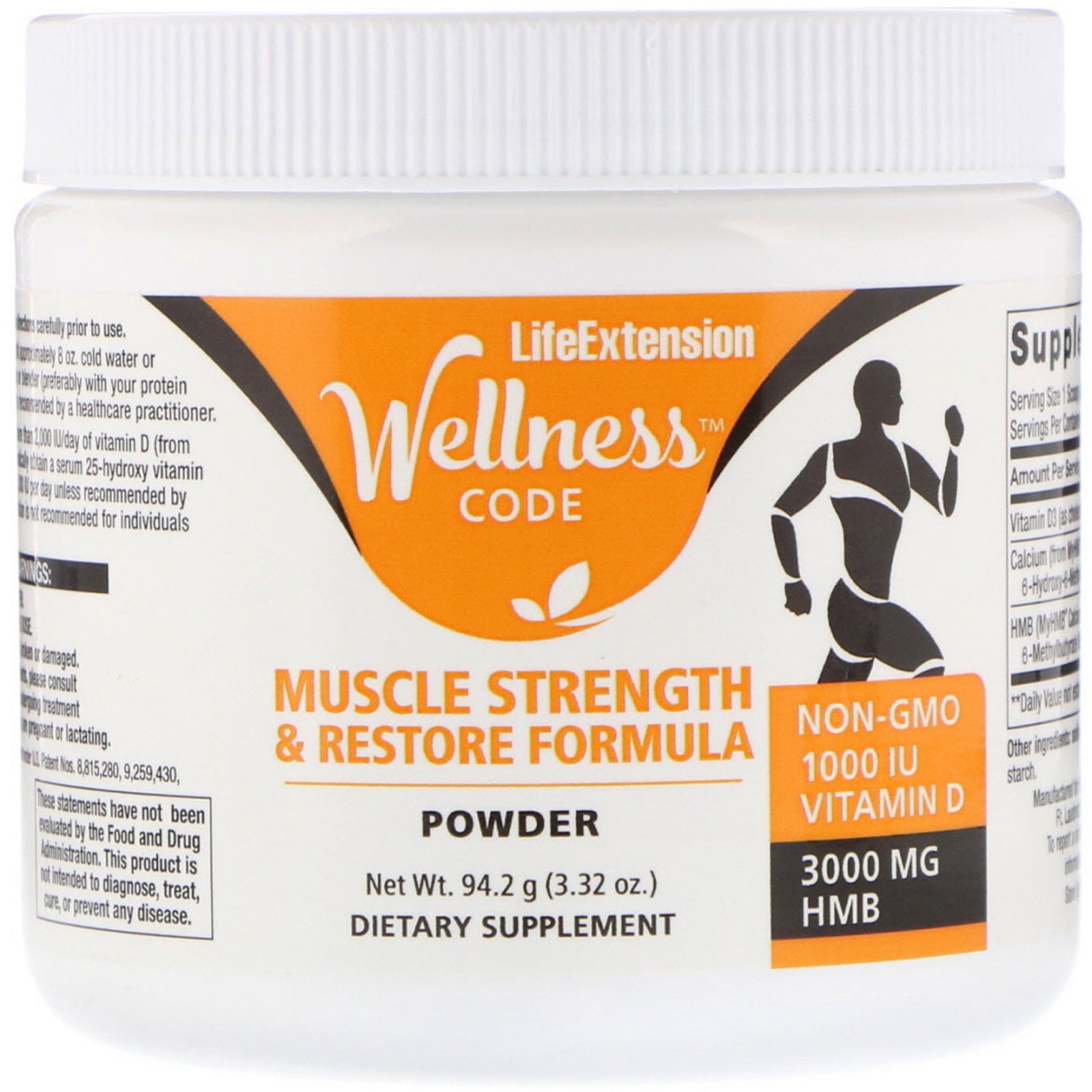 Life Extension, MUSCLE STRENGTH & RESTORE FORMULA, 94.2 gms UPC 737870222194 | HiLife Vitamins